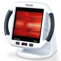 Beurer IL 50 infraroodstraler, medisch apparaat voor de behandeling van verkoudheid en spierspanning, infraroodlamp met 300 Watt vermogen, 100% UV-blokker en traploos instelbare kap