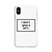 Don't give a shit: iPhone Xs Volledig Geprint Hoesje