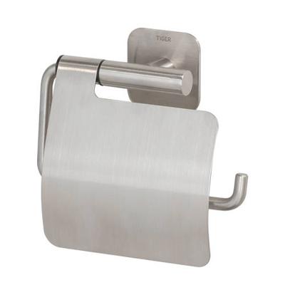 Toiletrolhouder met Klep Tiger Colar Geborsteld RVS Toiletrolhouder met Klep Tiger Colar Geborsteld RVS
