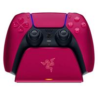 Razer Quick Charging Stand - Quick Charging Stand voor PlayStation 5 Controller (Quick Charge, Curved Cradle Design, Powered by USB, One-Handed Navigation) Cosmic Red