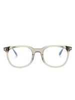 TOM FORD Eyewear lunettes de vue à monture ronde transparente - Gris - thumbnail