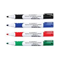 Marker do tablic Q-CONNECT Premium, gumowa rekojesc, okragly, 2-3mm (linia), 4 kolory