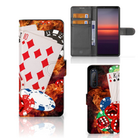 Sony Xperia 5II Wallet Case met Pasjes Casino