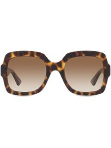 Gucci Eyewear lunettes de soleil carrées à effet écailles de tortue - Vert