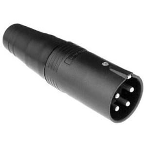 Amphenol AP-5-12 XLR-connector Stekker, recht Aantal polen: 4 Zwart 1 stuk(s)