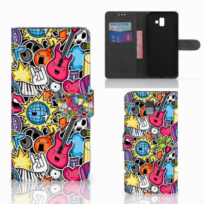 Samsung Galaxy J6 Plus (2018) Wallet Case met Pasjes Punk Rock Samsung Galaxy J6 Plus (2018) Wallet Case met Pasjes Punk Rock