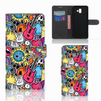 Samsung Galaxy J6 Plus (2018) Wallet Case met Pasjes Punk Rock