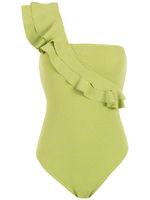 Clube Bossa maillot de bain asymétrique à volant - Vert - thumbnail