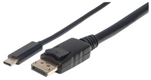 Manhattan 152471 USB-C-displaykabel USB-C / DisplayPort Adapterkabel USB-C stekker, DisplayPort-stekker 1.00 m Zwart