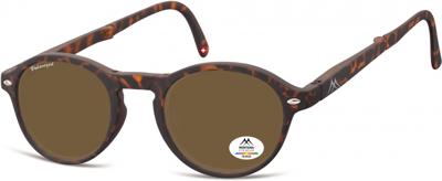 Montana zonnebril vouwbaar unisex panto gevlamd bruin (MP66)