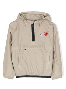 Comme Des Garçons Play Kids veste à patch logo - Marron