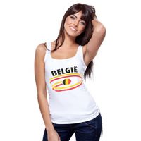 Witte dames tanktop Belgie - thumbnail