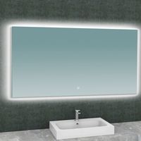 Badkamerspiegel Aqua Splash Luc Rechthoek Inclusief LED Verlichting Backlight 140 cm Aqua Splash