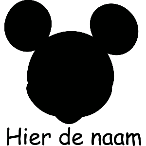 Mickey met naam - Muursticker