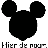 Mickey met naam - Muursticker - thumbnail