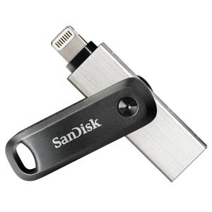 SanDisk iXpand™ Flash Drive Go USB-stick smartphone/tablet Zwart, Zilver 128 GB USB 3.2 Gen 1 (USB 3.0), Apple Lightning