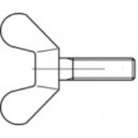 TOOLCRAFT TO-5447493 Vleugelschroef M6 25 mm DIN 316 Messing 100 stuk(s)