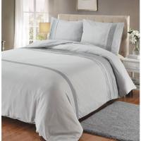 Fancy Embroidery Aurora - Grijs Dekbedovertrek 1-persoons (140 x 200/220 cm + 1 kussensloop) Dekbedovertrek