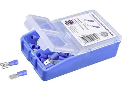 TRU COMPONENTS TC-6646624 Kabelschoen-assortiment 1.50 mm² 2.50 mm² Blauw 140 stuk(s)