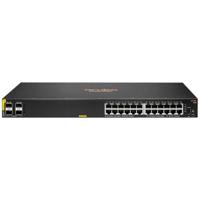 Aruba 6100 24G Class4 PoE 4SFP+ 370W Managed L3 Gigabit Ethernet (10/100/1000) Power over Ethernet (PoE) 1U Zwart - thumbnail