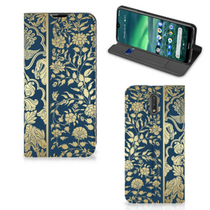 Nokia 2.3 Smart Cover Beige Flowers