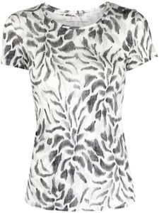 Majestic Filatures t-shirt à motif abstrait - Blanc