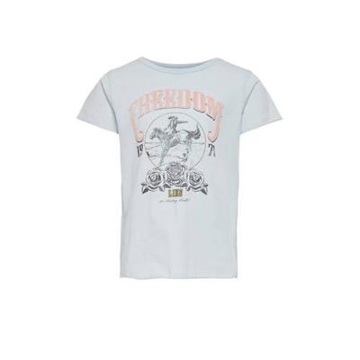KIDS ONLY T-shirt Lucy van biologisch katoen lichtblauw