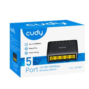 Cudy GS105D netwerk-switch Gigabit Ethernet (10/100/1000) Zwart