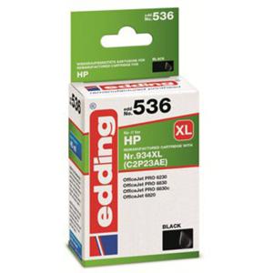 Edding Inktcartridge vervangt HP 934XL, C2P23AE Compatibel Zwart EDD-536 18-536