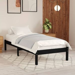 Bedframe massief grenenhout zwart 75x190 cm UK Small Single