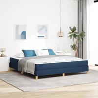 vidaXL Bedframe voor de slaapkamer – Modern, rechthoekig, van stof en geengineerd hout, met een pocketveringmatras voor extra comfort thuis.