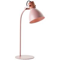Brilliant Erena tafellamp 52 cm lichtroze metaal/hout snoerschakelaar 1x A60, E27, 40 W, geschikt voor normale lamp (niet inbegrepen)