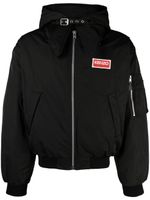 Kenzo veste zippée à patch logo - Noir