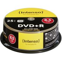 1x25 Intenso DVDR 8.5GB 8x Speed. dubbel laags Cakebox