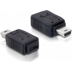 DeLOCK Adapter USB mini/USB micro-B USB mini M micro-B FM Zwart