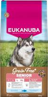 Eukanuba Senior Hondenvoer granenvrij met vis voor grote rassen, premium droogvoer zonder granen voor oudere honden, 12 kg