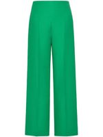 Valentino Garavani pantalon en laine mélangée à coupe ample - Vert - thumbnail