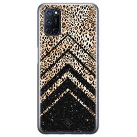 Oppo A72 siliconen hoesje - Chevron luipaard