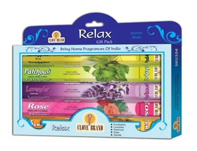 Clove Brand Wierook Geschenkset Relax (5 pakjes met 16 stokjes) Clove Brand Wierook Geschenkset Relax (5 pakjes met 16 stokjes)