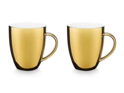 VTwonen 250ml wit/goud mok - set van 2