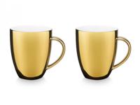 VTwonen 250ml wit/goud mok - set van 2