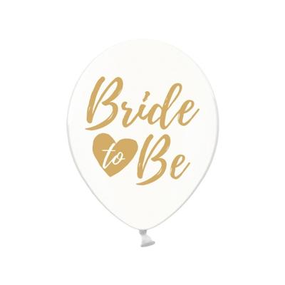 Transparante ballonnen Bride To Be goud (6st) Transparante ballonnen Bride To Be goud (6st)