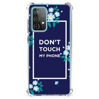 Samsung Galaxy A52 4G/5G Anti Shock Case Flowers Blue DTMP - thumbnail