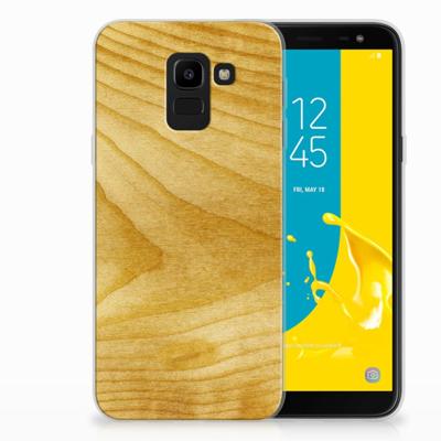 Samsung Galaxy J6 2018 Bumper Hoesje Licht Hout Samsung Galaxy J6 2018 Bumper Hoesje Licht Hout