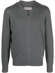 Corneliani hoodie en maille à fermeture zippée - Gris