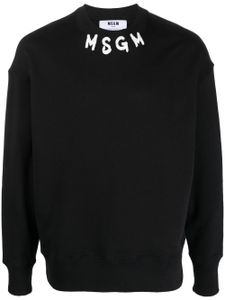 MSGM sweat en coton à logo imprimé - Noir