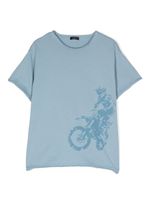 Il Gufo t-shirt en coton biologique à imprimé graphique - Bleu