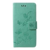 Shop4 - Samsung Galaxy S9 Hoesje - Wallet Case Vlinder Patroon Groen