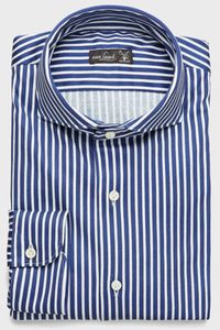 van Laack Meisterwerk Tailor Fit Jersey shirt koningsblauw, Motief