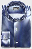 van Laack Meisterwerk Tailor Fit Jersey shirt koningsblauw, Motief - thumbnail